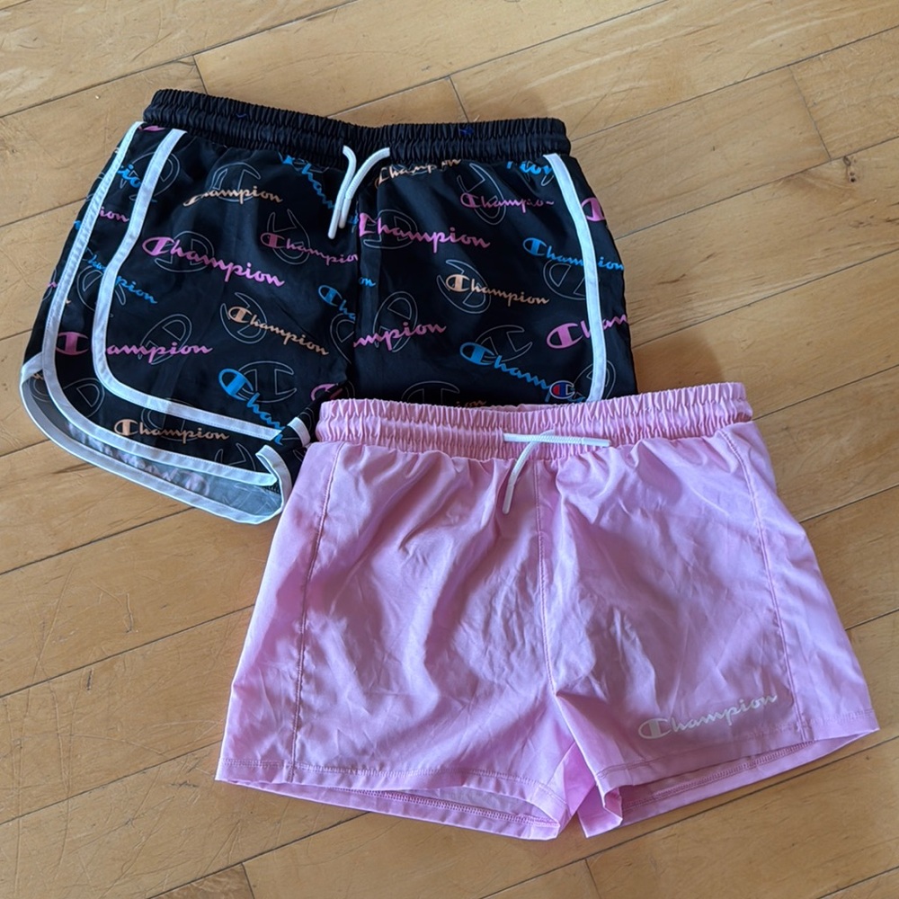 Champion Black and Pink Athletic Shorts